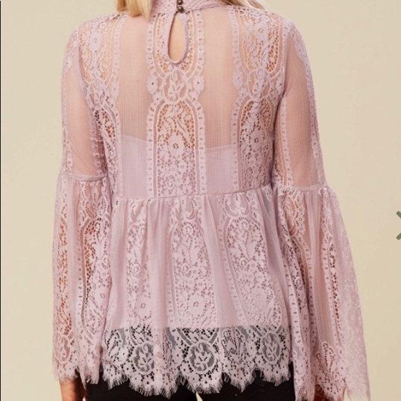 📦S•O•L•D📦 ALTARD STATE Lavender Lace Blouse - Picture 6 of 7